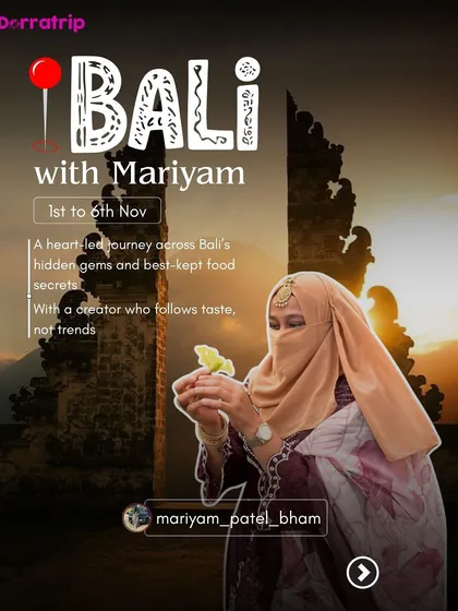 A heart-led journey across Bali's hidden gems and best-kept food secrets. Join Mariyam, a creator who follows taste, not trends, for an authentic culinary experience.