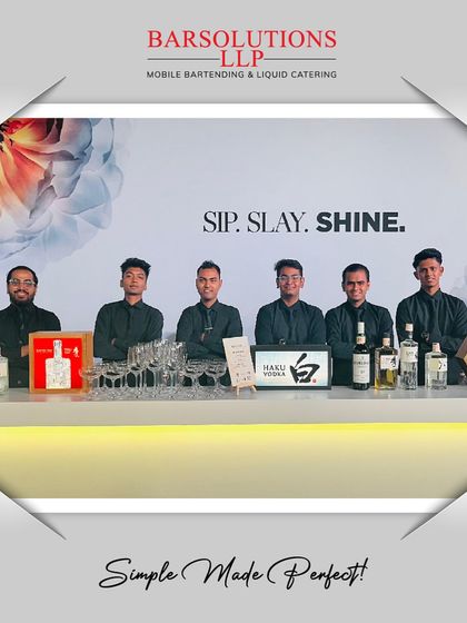 Our team at the Kerastase ICONIC launch, ready to serve premium pours from Beam Suntory's House of Suntory collection.