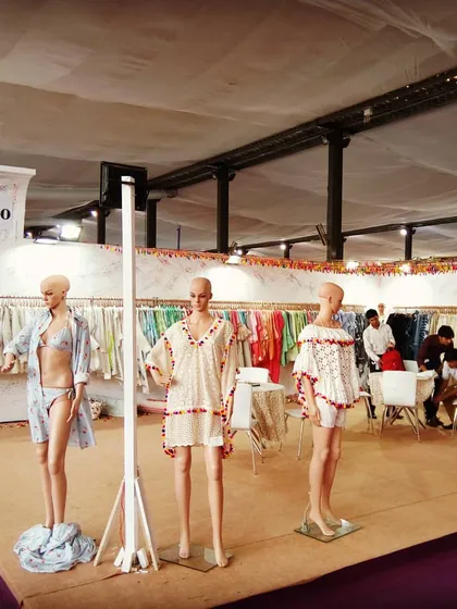 My work extends beyond photoshoots to complete brand presentation. For this resort wear brand's stall at the India International Garment Fair (IIGF), I styled the mannequins to create an inviting and cohesive display that tells a clear story to buyers.