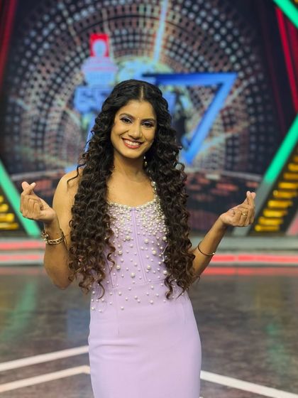 A cheerful moment on the set of 'Jodi No. 1'. My experience on reality TV has honed my ability to engage with both live audiences and viewers at home.