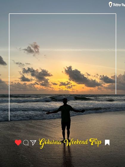 A perfect silhouette against a Gokarna sunset. Our trips are designed to give you plenty of moments to capture beautiful photos and even better memories.