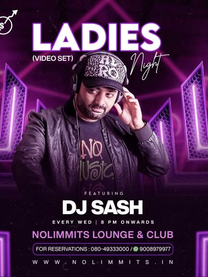 Another version of the Ladies' Night poster, reinforcing my residency and special offers for ladies.