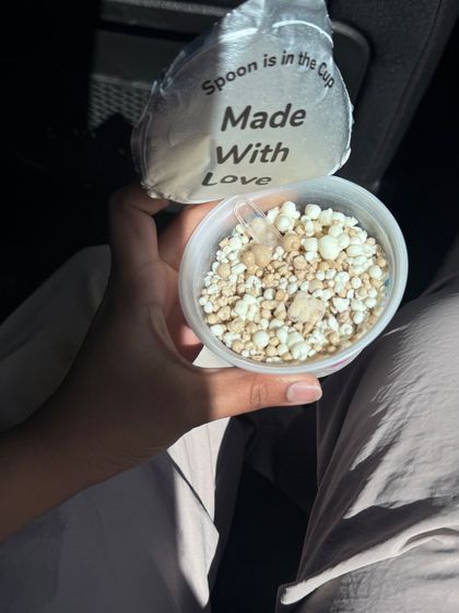 A close-up of a healthy snack, fitting into a wellness or food-related lifestyle post.