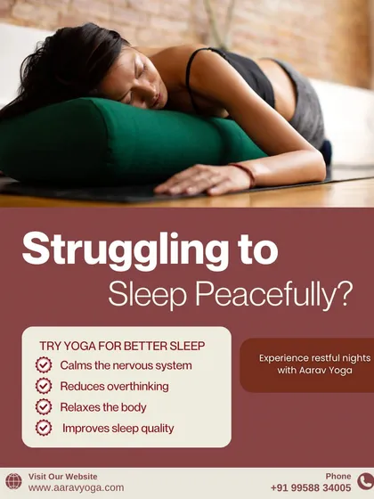 If you are struggling with sleep, you are not alone. We use restorative yoga poses, like this gentle supported posture, to calm the nervous system, relax the body, and prepare your mind for a night of deep, peaceful rest.