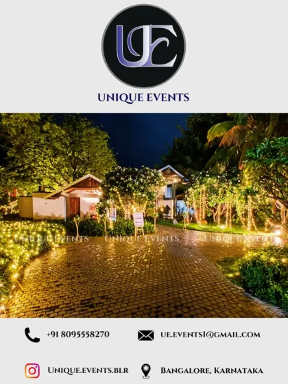 Ambiance is key. Here, we used extensive fairy lights to illuminate the pathways and trees of an outdoor venue, transforming the space into an enchanting and romantic setting for an evening event.