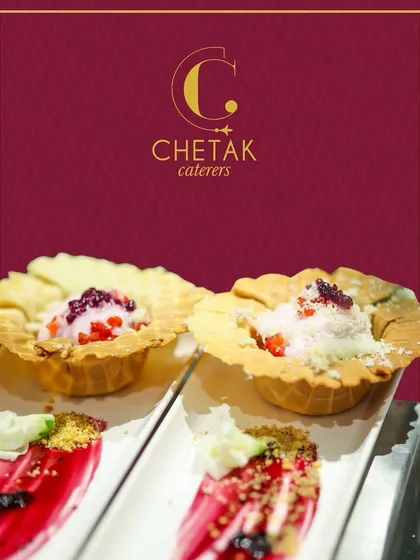A creative dessert featuring raspberry ice cream served in a crispy waffle tart. This dish plays with temperature, texture, and taste for a delightful experience.