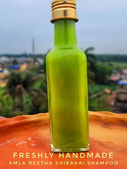 I believe in the power of traditional ingredients, which is why I created this Amla Reetha Shikakai Shampoo. It's an old-school recipe that works wonders for getting a clean, healthy scalp and adding natural shine.