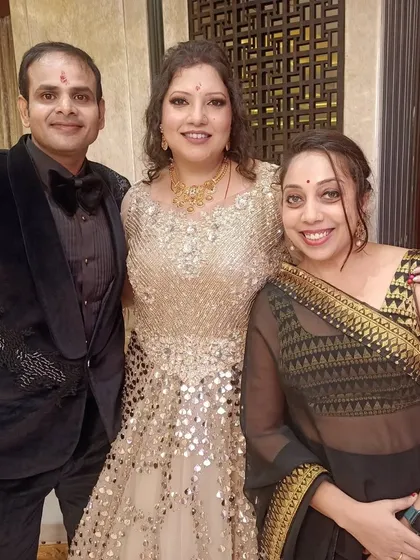 With a wonderful couple after their sangeet performance. I just loved the vibe of their special evening.