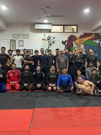 Our Sunday Jiu-Jitsu crew. The mat is a place where we leave our egos at the door and come together to train, learn, and grow as a team.