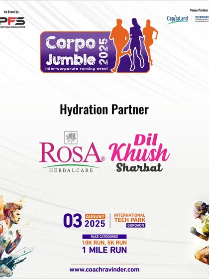 I add a local, refreshing touch to hydration. Partnering with Rosa Dil Khush Sharbat for Corpo Jumble offers a unique and cooling hydration option that participants love.
