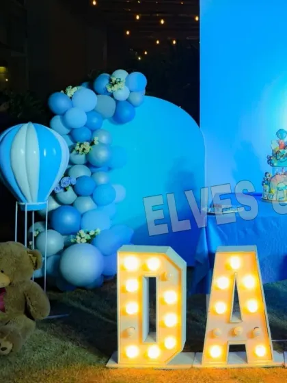 The decor elements coming together to create a cohesive and beautiful scene.