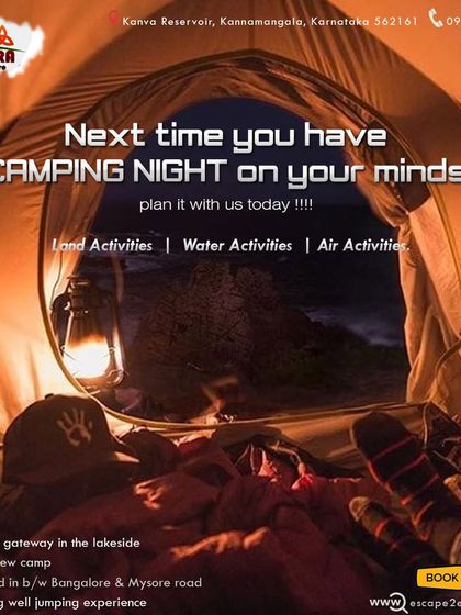 Thinking about a camping night? Look no further. This view from inside a tent, with a lantern glowing, captures the cozy and adventurous spirit of our overnight stays.