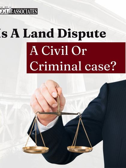 A land dispute is typically a civil matter, but it can become a criminal case if it involves actions like trespassing, forgery of documents, or threats. This graphic explains the factors that determine whether your property issue will be handled in a civil or criminal court.