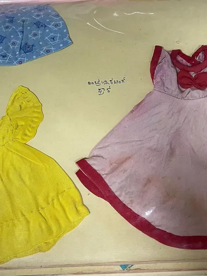 Two more tiny dresses from the journal. Seeing her work reminds me of my own 25-year journey with Sameeksha Studio and the importance of preserving this heritage.