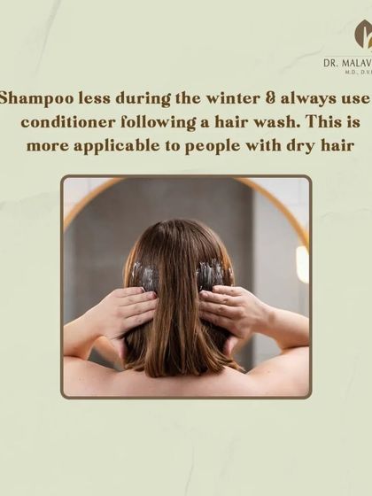 During winter, it is often beneficial to shampoo less frequently if you have dry hair. Always follow with a conditioner on the lengths of your hair to replenish moisture lost to the dry air.