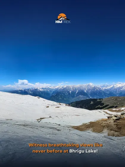 Witness breathtaking views like never before at Bhrigu Lake, with vast snowfields stretching out in front of you.