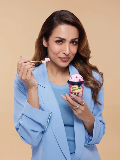 A soft and professional look for Malaika Arora. I styled her hair with a gentle bounce and shine that looks polished yet approachable for this brand campaign.