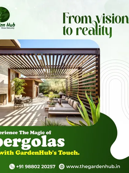 This modern, louvered pergola demonstrates our expertise in creating sleek and functional outdoor living spaces. The adjustable slats provide perfect control over sun and shade, making the patio usable in any weather.