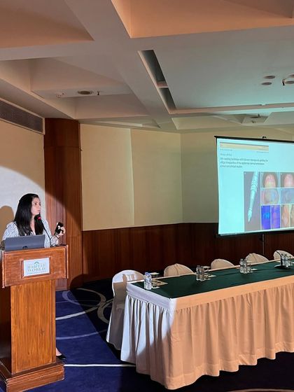 During my presentation at Aesthetics 2024, where I was part of panel discussions on Facial Melanosis and Controversies in Aesthetics.