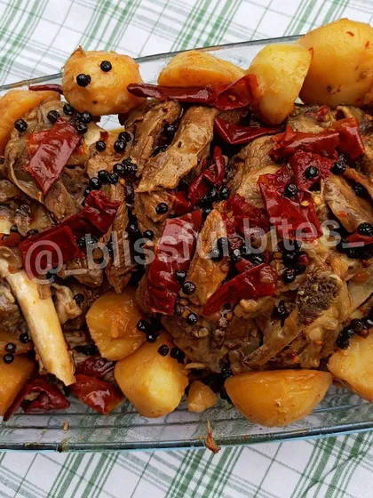 My Lamb Roast is a true feast. I marinate bone-in lamb with a special masala blend and slow-roast it with potatoes, red chilies, and whole spices until it's incredibly tender and juicy. It's a perfect centerpiece for a family dinner.