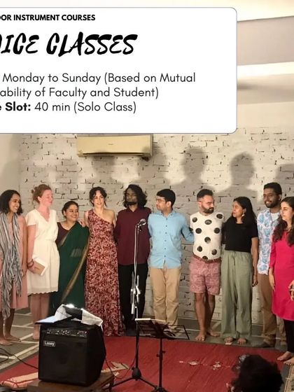 We offer solo voice classes for both Indian and Western styles, with flexible scheduling based on mutual availability.