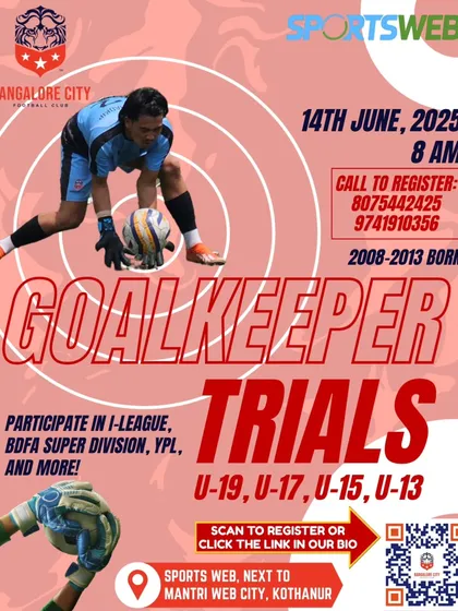 This is your call to action. Our official Goalkeeper Trials announcement gives you all the details to join our U13 to U19 squads and compete in top leagues like the I-League and BDFA Super Division.