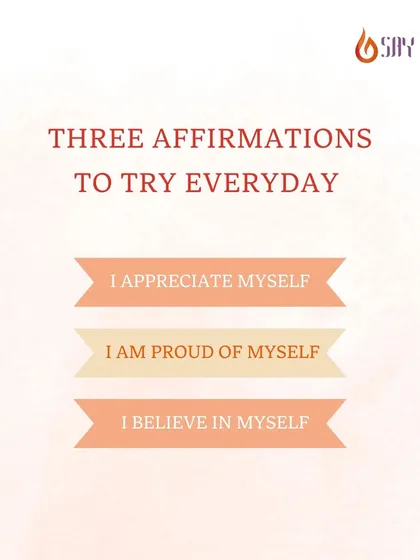 Try these three affirmations every day: I appreciate myself, I am proud of myself, I believe in myself. They are powerful tools to create a positive mindset.