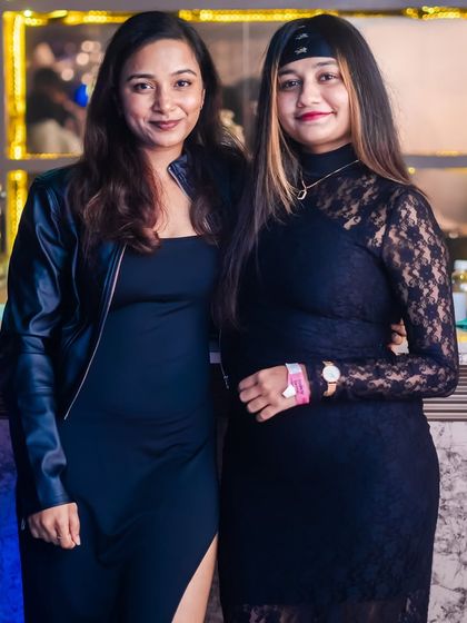 Two friends enjoying their girls' night out.