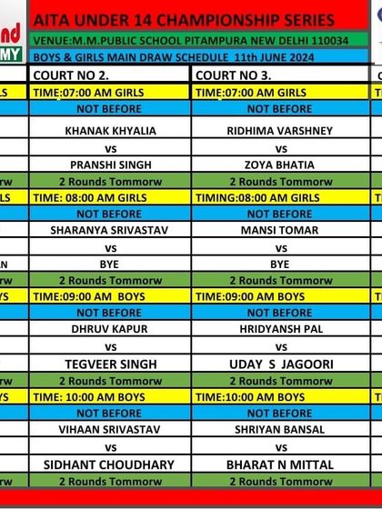 Tournament Schedules & Information photo 20