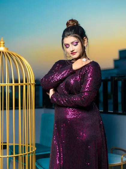 A close-up showcasing the dramatic purple smokey eye I created for this fashion shoot. The vibrant color and sharp definition are perfect for editorial work.