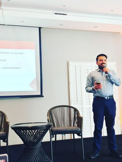 Speaking at the Skin Cancer conference in South Africa. My talk focused on the importance of sun protection even for brown and dark skin tones, a topic that is often overlooked.