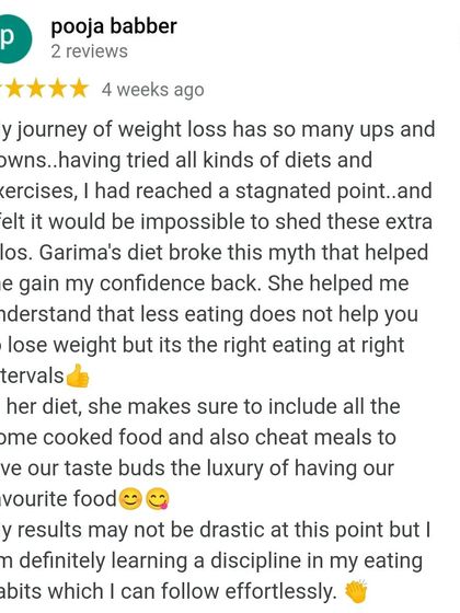 This client's journey shows how the right diet can break the myth that weight loss is impossible after hitting a plateau. My plans focus on right eating at right intervals, including home-cooked food and cheat meals.