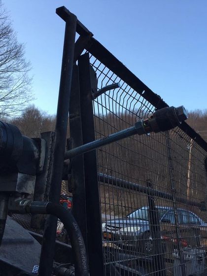 A side view of the vibrating motor mechanism on the sifter. We're always troubleshooting the mechanics to get the right vibration without breaking the machine.