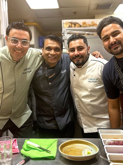 The masterminds behind the Hosa x Comorin pop-up. Our chefs collaborating with guest chefs ensures a seamless and high-quality culinary experience for every special event.