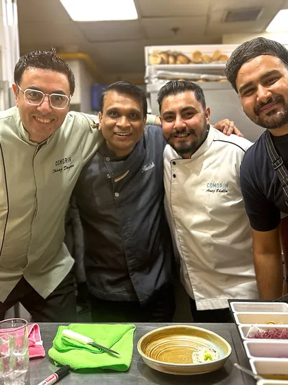 The masterminds behind the Hosa x Comorin pop-up. Our chefs collaborating with guest chefs ensures a seamless and high-quality culinary experience for every special event.
