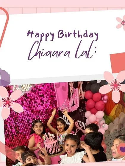 A "Happy Birthday" graphic celebrating Chiaara's special day.