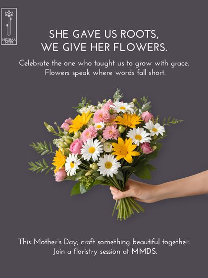 A perfect gift for Mother's Day. Instead of just giving flowers, why not create something beautiful together? Join a floristry session and make a memory that lasts.