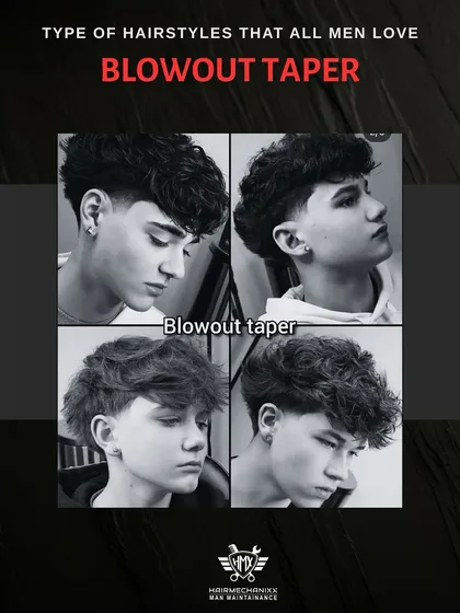 The Blowout Taper is all about texture and volume. See how this style can be adapted for different hair types, creating a look that's both modern and full of movement.