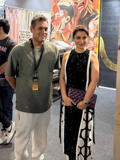 It was an absolute delight to welcome the wonderful Tisca Chopra to our booth at the Ajio Luxe Weekend. Her appreciation for design made for an engaging conversation about our stunning collection of wallpapers and fabrics.