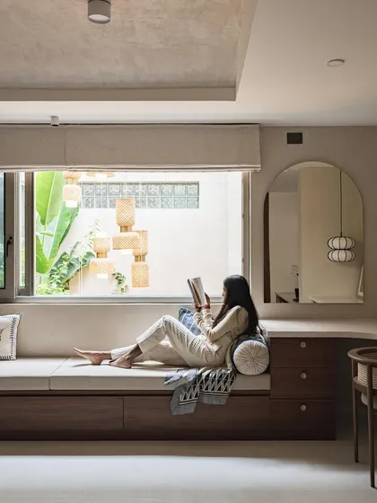 For me, a design is successful when it's being lived in and loved. Creating quiet, comfortable nooks like this built-in daybed for moments of peace and personal time is a key part of my process.