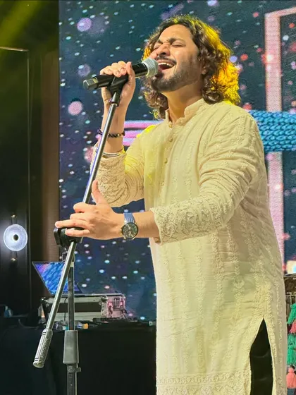 A passionate moment captured during a Sufi song performance.