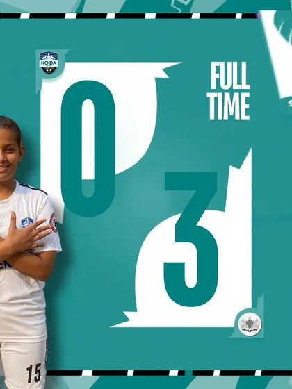 The score graphic from our debut match in the Women's Championship. A tough start, but it marked the beginning of our journey in women's football.