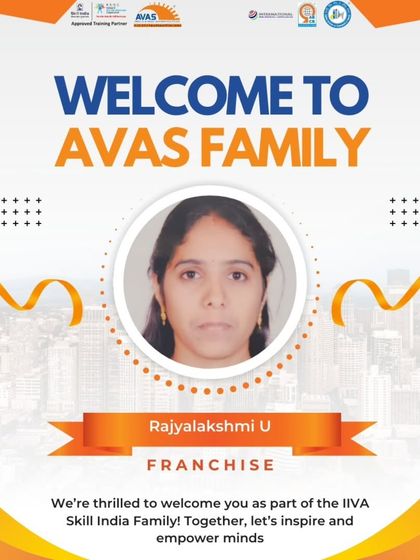 A grand welcome to Rajyalakshmi U, a new franchise partner in the AVAS family. We are thrilled to grow our network of edupreneurs dedicated to empowering minds.