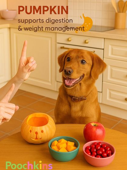 Did you know pumpkin is great for your dog's digestion and weight management? We often add it to our home-cooked meals for an extra health boost.
