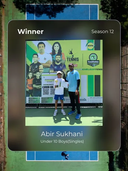 Congratulations to the new champion, Abir Sukhani, winner of the Under 10 Boys (Singles) at Season 12.