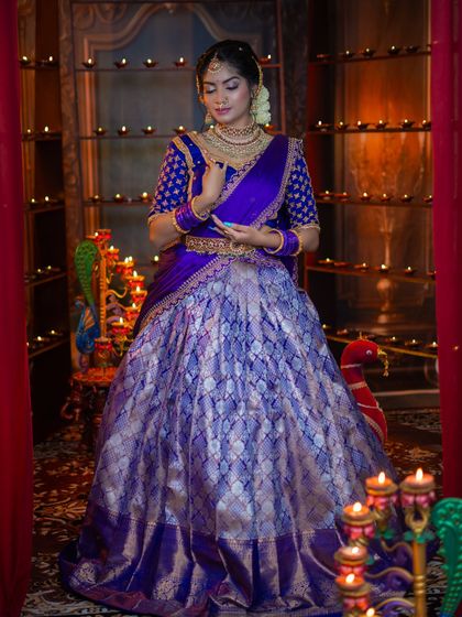 Another beautiful shot from the Diwali series, showing the intricate details of the outfit and the flawless makeup.