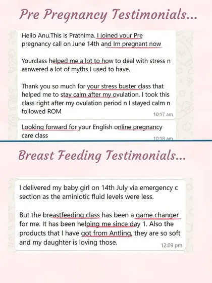 A mother who conceived after attending my pre-pregnancy class is now looking forward to the next stage. Another shares how my breastfeeding class was a "game changer" for her after an emergency C-section.