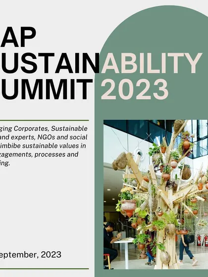 An event poster for the SAP Sustainability Summit 2023. The theme was "Enabling Today for a Greater Tomorrow," a perfect fit for the work we do in waste management.
