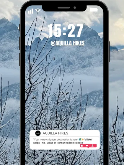 Your next wallpaper destination is here. A stunning view of the snow-covered Kinnaur Kailash ranges from our Chitkul-Kalpa trip.