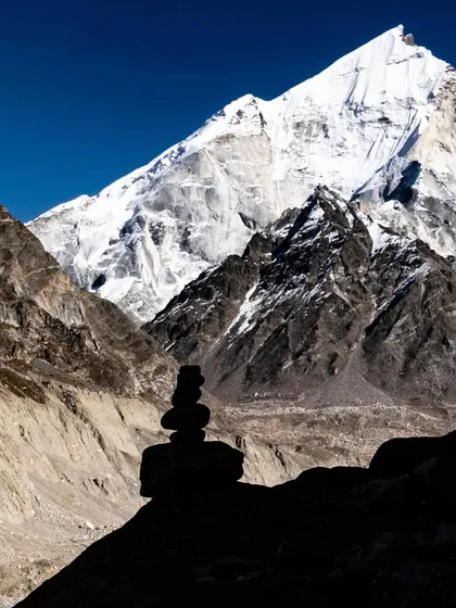 In the Himalayas, humble stacks of stones like this one are left by fellow travelers. They are quiet markers that say, "You are on the right path." This is how I see our spiritual journey. The path has been walked before, and through practice, we find our own way, guided by the wisdom of those who came before us.